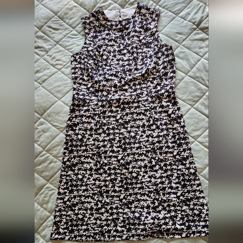 Nine West Black and White Midi Dress